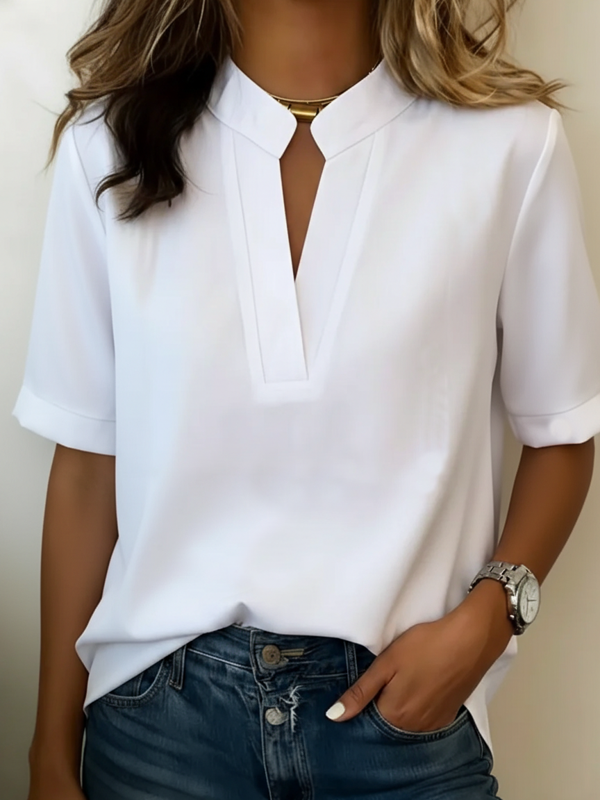 Margot - Blusa elegante con cuello en V