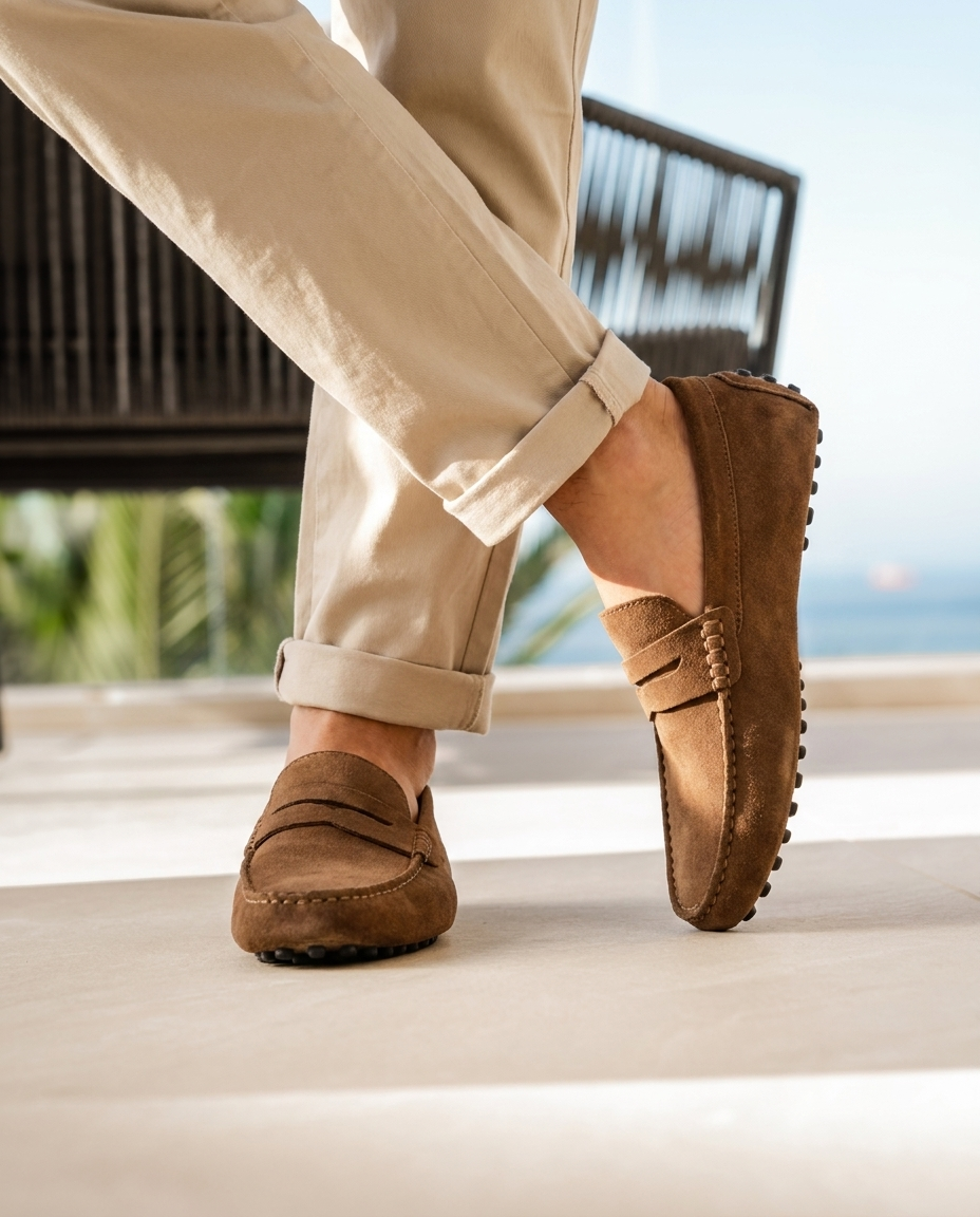 Mocassins Driver en daim Monaco