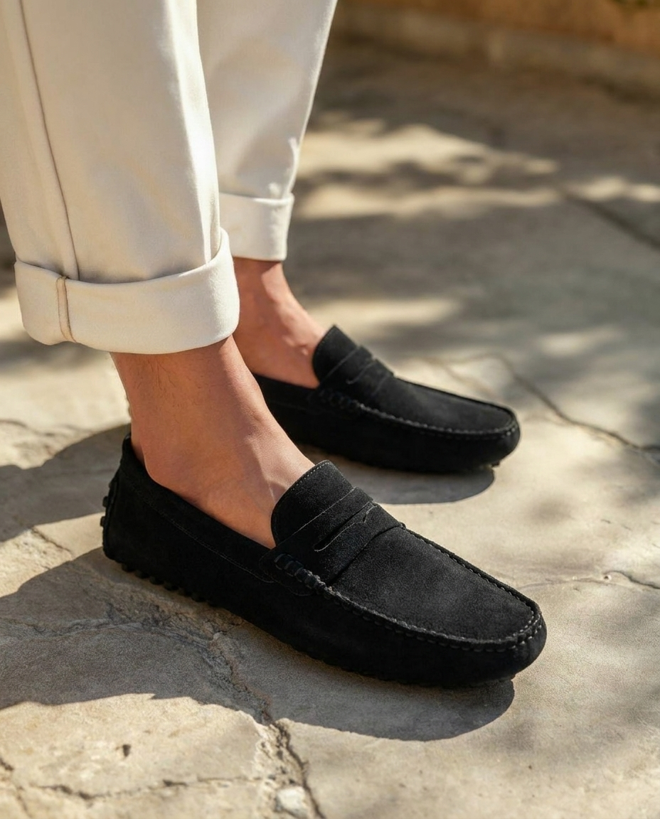 Mocassins Driver en daim Monaco