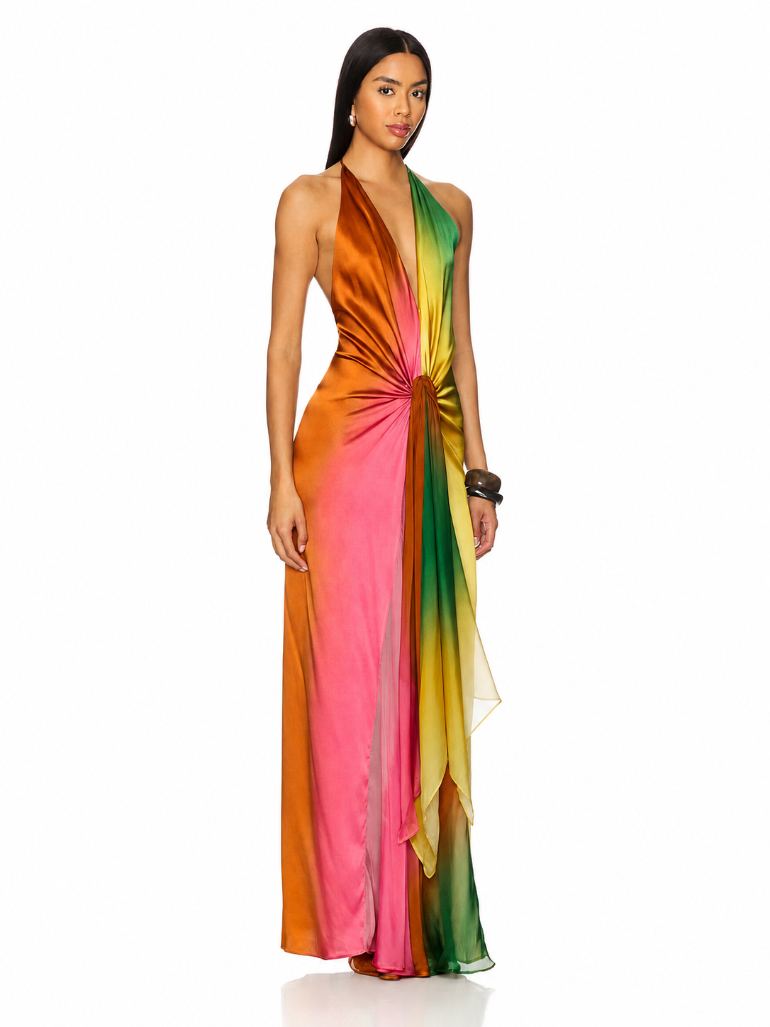 Valentina - Vestido maxi satinado