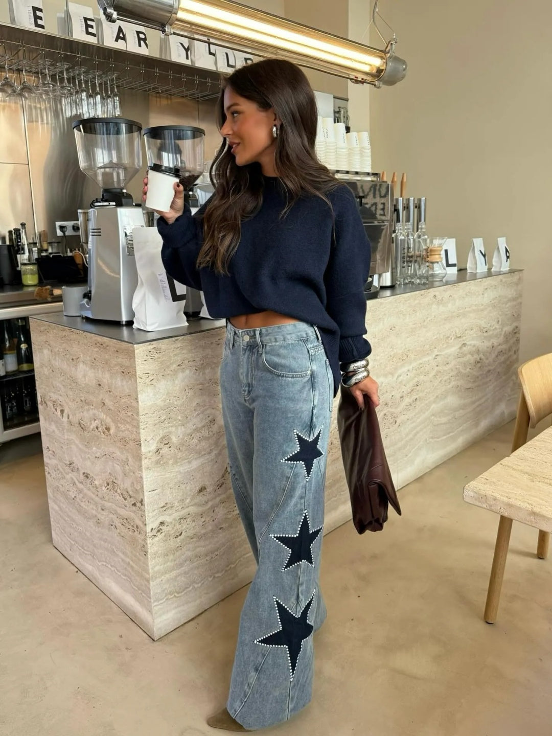 Sofía - Jeans rectos con estrellas