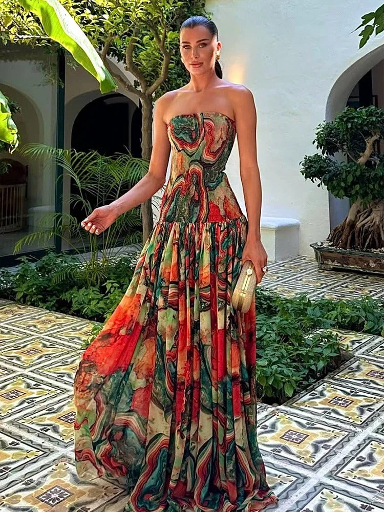 Robe longue bustier Isadora
