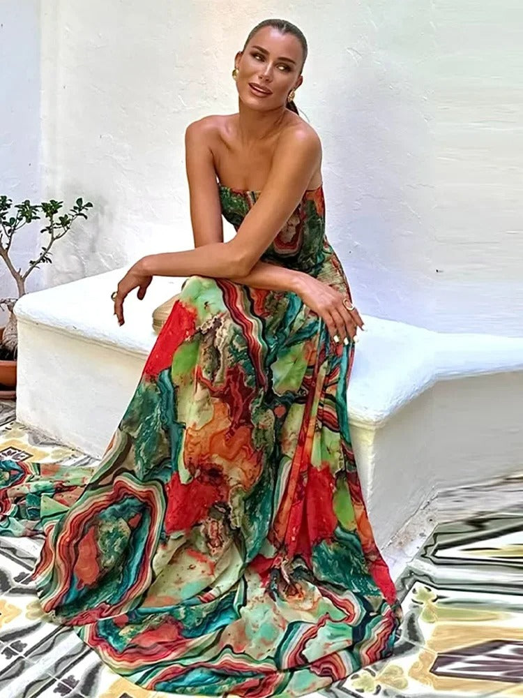 Robe longue bustier Isadora