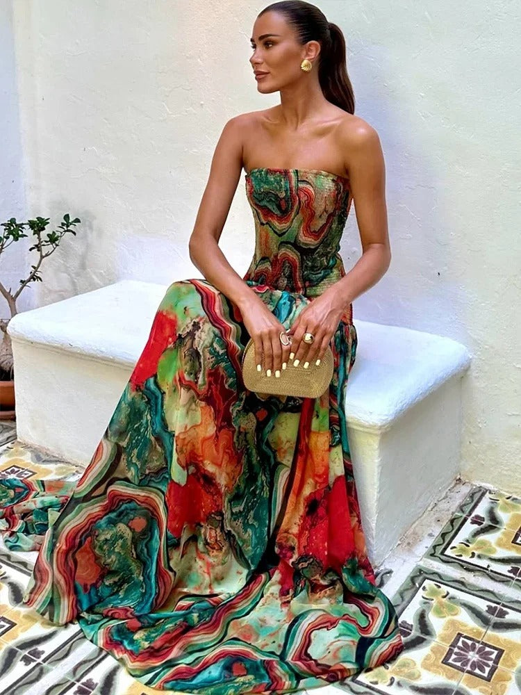 Robe longue bustier Isadora
