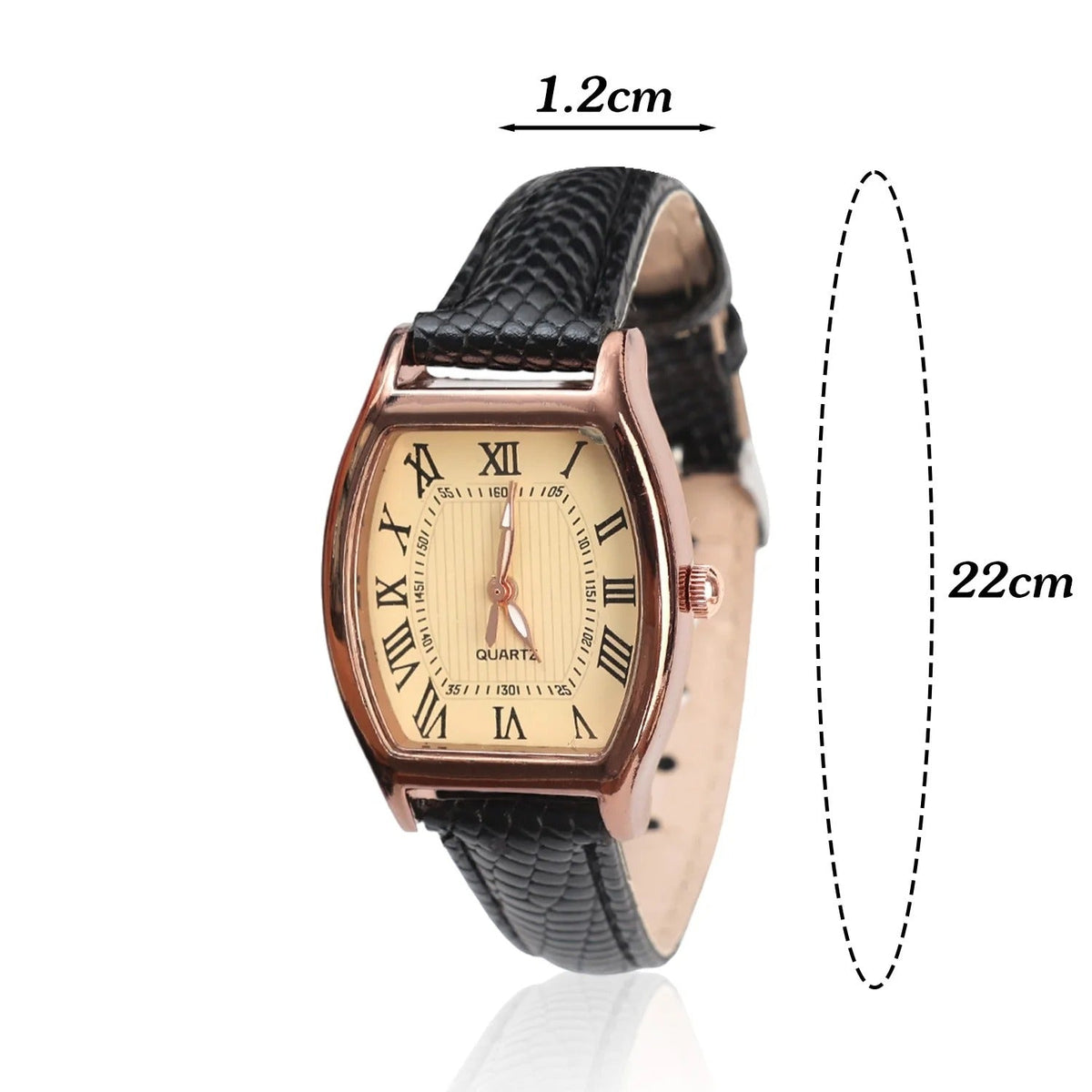 Montre Vintage Aurelia avec bracelet en cuir